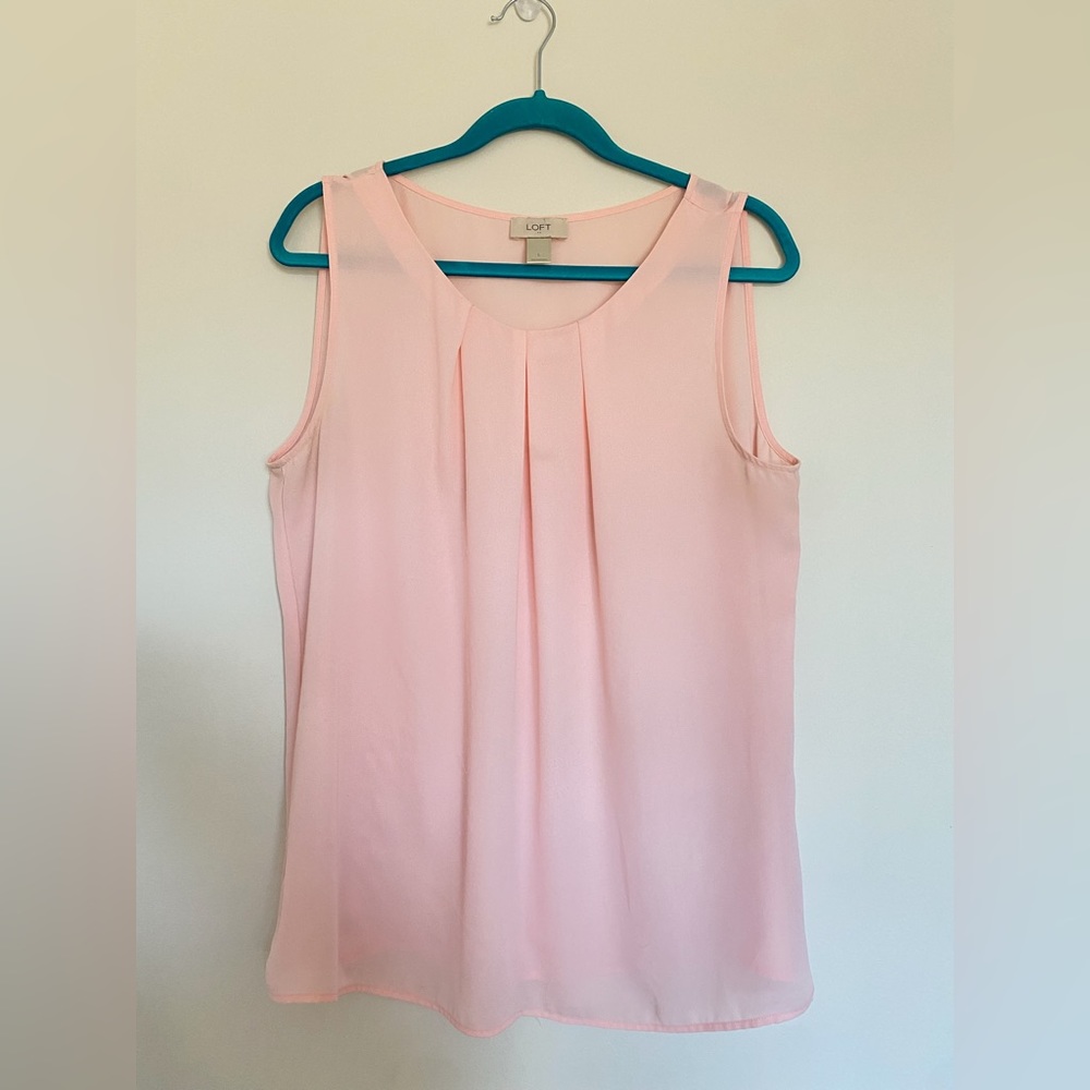 Ann Taylor LOFT Baby Pink Layering Blouse - Size L